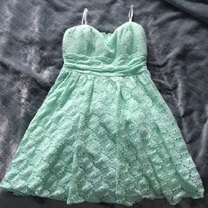 Light Teal-Green Strap Dress